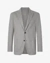 Corneliani Grey Cashmere And Silk Jacket In Gray