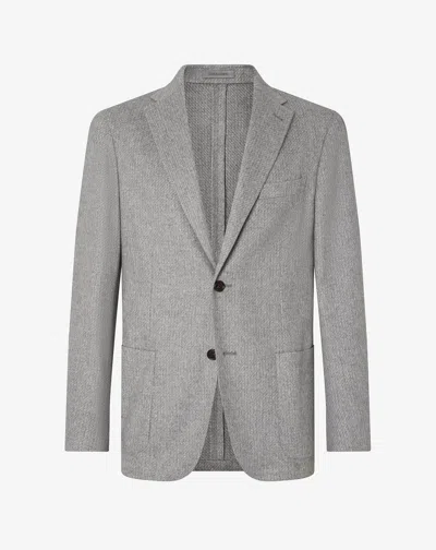 Corneliani Grey Cashmere And Silk Jacket In Gray
