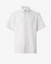 Corneliani Grey Chambray Linen Shirt In Multi