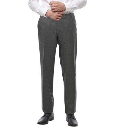 Corneliani Grey Flat Front Pants In Gray