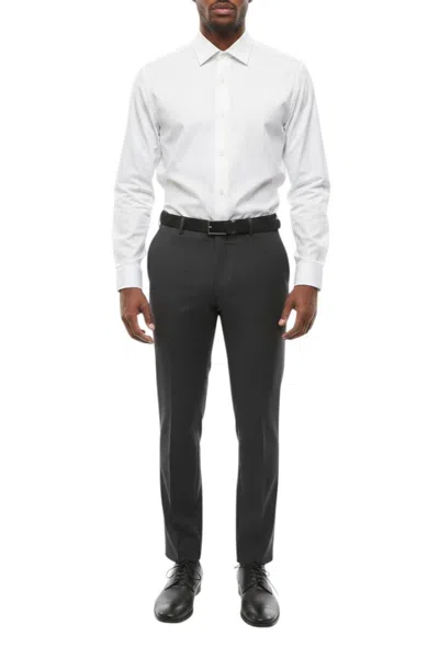 Corneliani Grey Flat Front Trousers In Gray