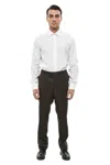 Corneliani Grey Flat Front Trousers In Gray