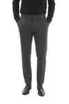 Corneliani Grey Flat Front Trousers In Green