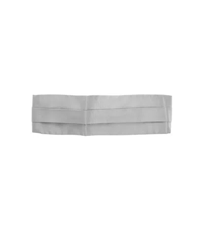 Corneliani Grey Pleated Cummerbund Belt In Gray