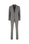 Corneliani Grey Stretch Wool Suit In Grigio Melange