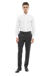 Corneliani Grey Tailored Trousers In Black
