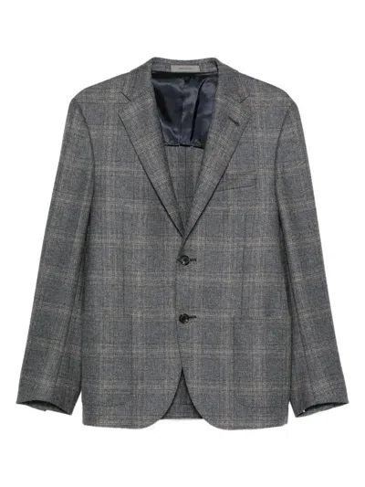 CORNELIANI Grey virgin wool blazer CORNELIANI
