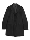 Corneliani Tailored Grey Coat With Structured Lapel In Gray