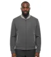 Corneliani Grey Zip Up Bomber Jacket In Gray
