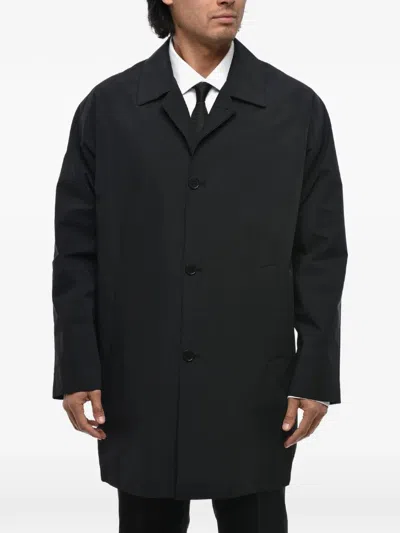 Corneliani Half-lined Raincoat In Black