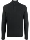 Corneliani Cable-knit Long-sleeve Jumper In Grey