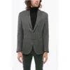 Corneliani Herringbone Motif Blazer With Peak Lapel