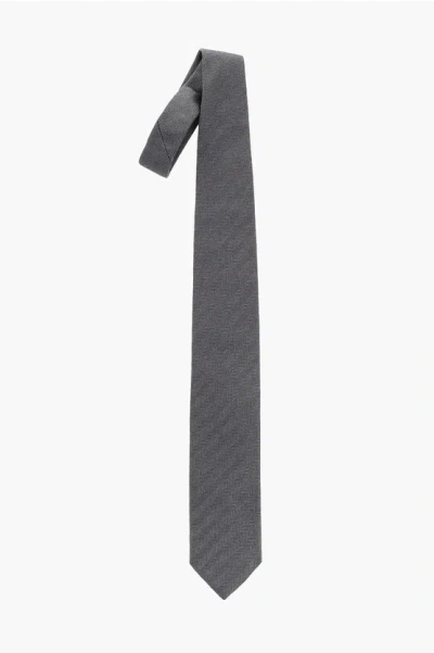 Corneliani Herringbone Silk Tie