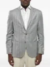 Corneliani Herringbone Single-breasted Blazer In Gray