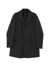 Corneliani Herringbone Single-breasted Coat In Gray