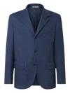 Corneliani Herringbone Three-button Jacket In Blue