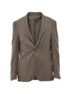 Corneliani Herringbone Unlined Blazer In Brown