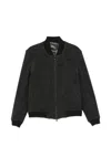 Corneliani Herringbone-pattern Bomber Jacket In Gray
