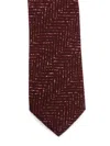 Corneliani Herringbone-pattern Tie In Burgundy