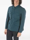 Corneliani Herringbone-twill Utility Jacket In Blue
