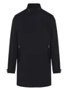 Corneliani Mens Concealed-hood Detachable-lining Waterproof Jacket Black In Black
