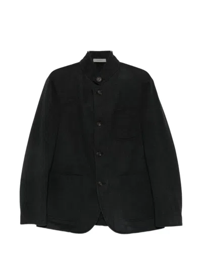 Corneliani High-neck Patch-pocket Jacket In Black