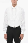 Corneliani Honeycomb Cotton Master Formal Vest In White