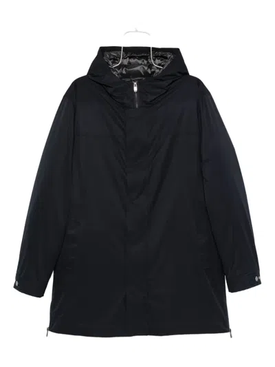 Corneliani Hooded Coat In Black