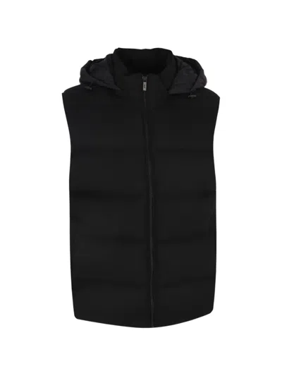 Corneliani Hooded Gilet In Black
