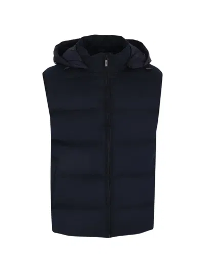 Corneliani Hooded Gilet In Blue
