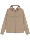Corneliani Hooded Jacket In Brown