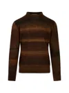 Corneliani Horizontal-stripe Sweater In Brown