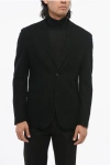 Corneliani Houdstooth Motif Unlined Wool Single Breasted Blazer
