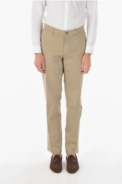 Corneliani Id 5-pocket Corinto Chino Pants In Brown