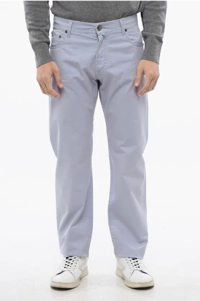 Corneliani Id 5-pocketed Stretch Cotton Pants With Belt Loops
