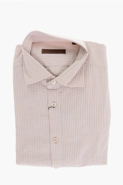 Corneliani Id Awning Striped Cotton Shirt