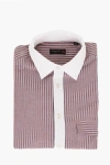 Corneliani Id Balanced Stripe Shirt With Contrasting Details