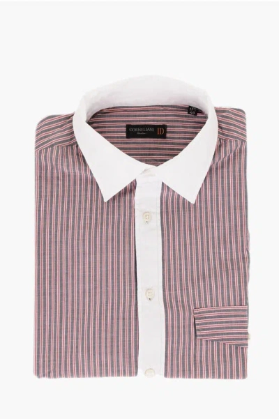 Corneliani Id Balanced Stripe Shirt With Contrasting Details