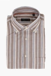 Corneliani Id Bayadere Patterned Button-down Shirt With Breast-pocket