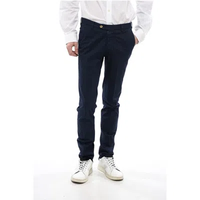 Corneliani Id Chino Pants With Welt Pockets In Blue
