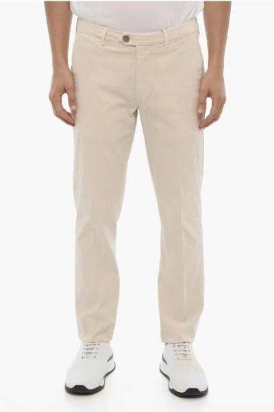 Corneliani Id Chino Pants With Welt Pockets In Neutral