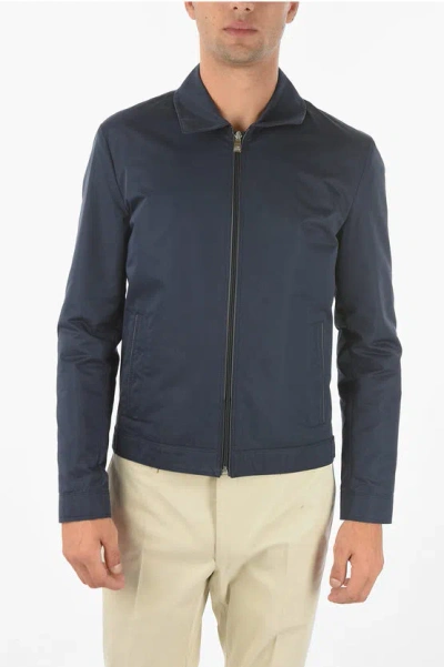 Corneliani Id Cotton Blend Gareba Windbreaker In Blue