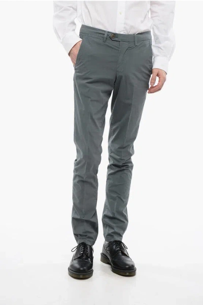 Corneliani Id Cotton Haunted Pants In Gray