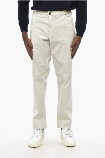 Corneliani Id Cotton Pants With Welt Pockets In Neutral