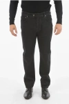 Corneliani Id Dark Washed Stretch Denim Jeans 17cm In Black