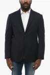 Corneliani Id Embroidered Identity Single Breasted Blazer With Zipped B In Black