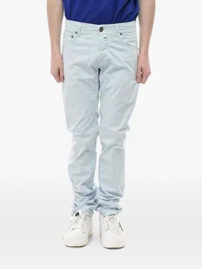 Corneliani Id Embroidered Jeans In Blue