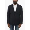 Corneliani Id Embroidered Identity Single Breasted Blazer With Zipped B In Blue