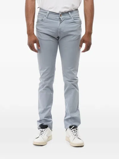 Corneliani Id Five-pocket Trousers In Blue