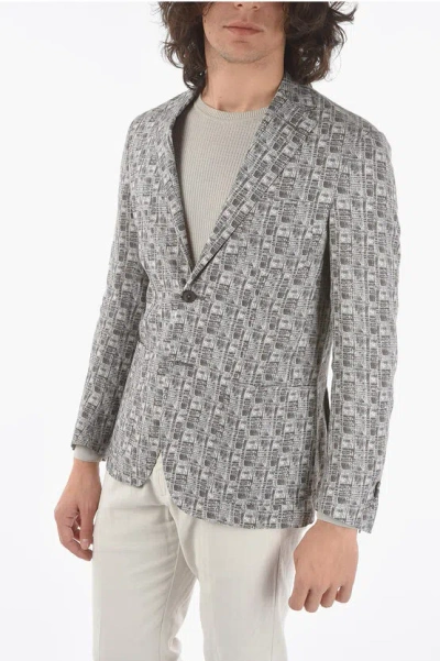 Corneliani Id Flax Side Vents Notch Lapel Identity 2-button Blazergiacc